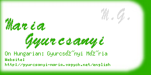 maria gyurcsanyi business card